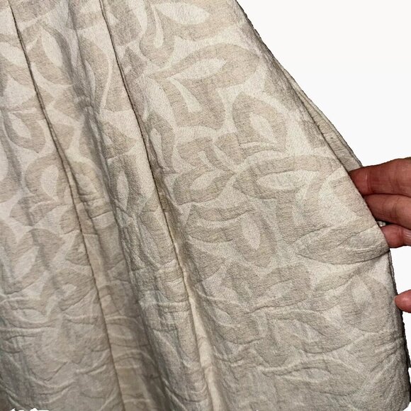 Mystic Los Angeles Cotton/Linen Sleeveless Box Pleat Texture Brocade Dress Sz S - Picture 5 of 7